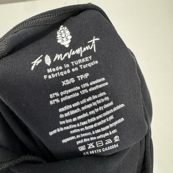 Free People Movement Womens Jumpsuit XS/S Black Free Style Mesh Cut Out Athletic - Picture 11 of 11